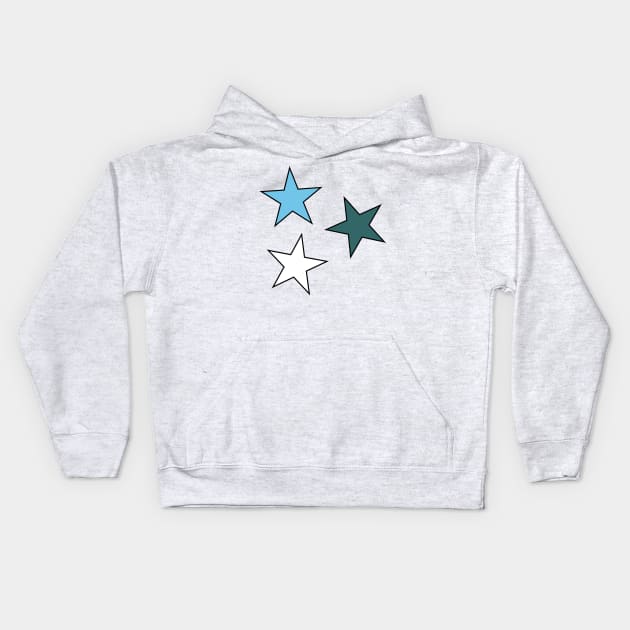 Tulane Star (3-Pack) Sticker Kids Hoodie by AashviPatel